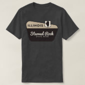 uitgehongerde Rock State Park Illinois Welkomstbor T-shirt (Design voorkant)