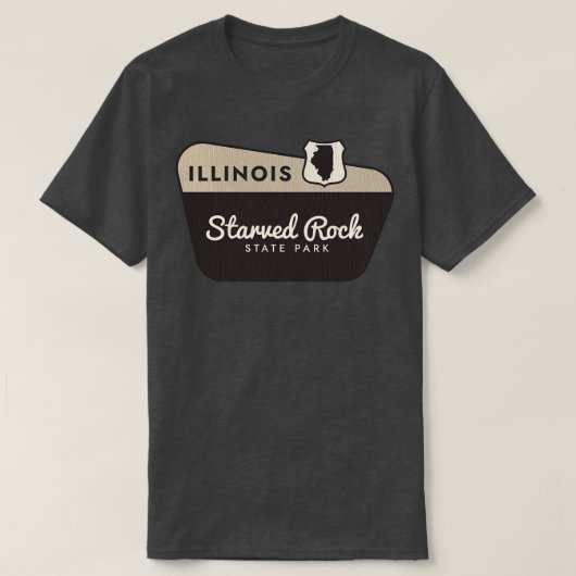 uitgehongerde Rock State Park Illinois Welkomstbor T-shirt (Design voorkant)