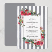 Uitgehouwen stenen gekleurde trouwuitnodiging kaart (Voorkant / Achterkant)