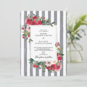 Uitgehouwen stenen gekleurde trouwuitnodiging kaart (Staand voorkant)