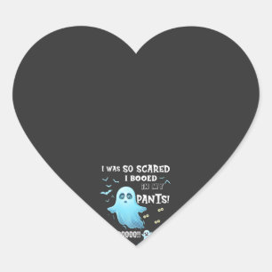 Uitgejoelde Broeken Halloween Geest Blauwe Pompoen Hart Sticker