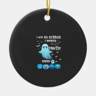 Uitgejoelde Broeken Halloween Geest Blauwe Pompoen Keramisch Ornament