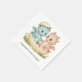 Uitgekomen en hongerige Twin Baby Dragons Party se Servet (Hoek)