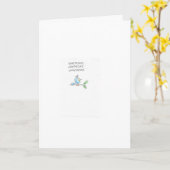 Uitgelaten Blauwe vogel Kaart (Gele Bloem)