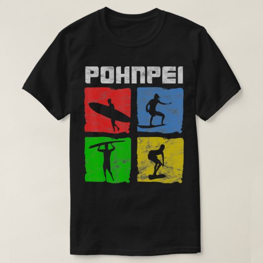 UITGELATEN Mooie Pass Pohnpei Surfen T-shirt (Design voorkant)