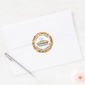 Uitgelekt met liefde, Apple Pie Personaliseerd Ronde Sticker (Envelop)