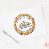 Uitgelekt met liefde, Apple Pie Personaliseerd Ronde Sticker (Envelop)