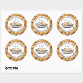 Uitgelekt met liefde, Apple Pie Personaliseerd Ronde Sticker (Vel)