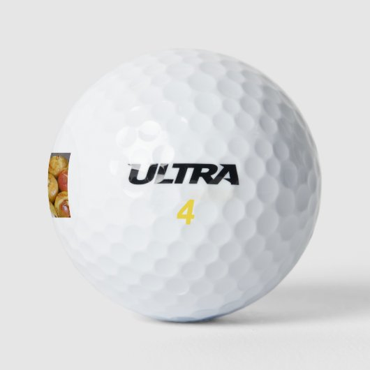 Uitgelekte appels golfballen (Logo)