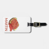 Uitgelekte bonen op Toast UK British Cuisine Food Bagagelabel (Voorkant horizontaal)