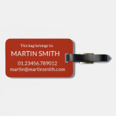 Uitgelekte bonen op Toast UK British Cuisine Food Bagagelabel (Achterkant horizontaal)