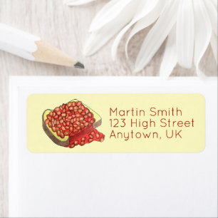 Uitgelekte bonen op Toast UK British Cuisine Food Etiket