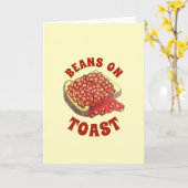 Uitgelekte bonen op Toast UK British Cuisine Food Kaart (Gele Bloem)