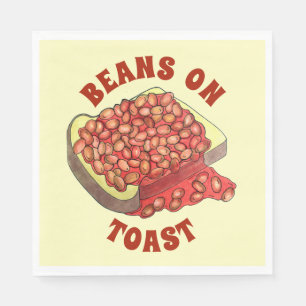 Uitgelekte bonen op Toast UK British Cuisine Food Servet