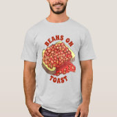 Uitgelekte bonen op Toast UK British Cuisine Food T-shirt (Voorkant)