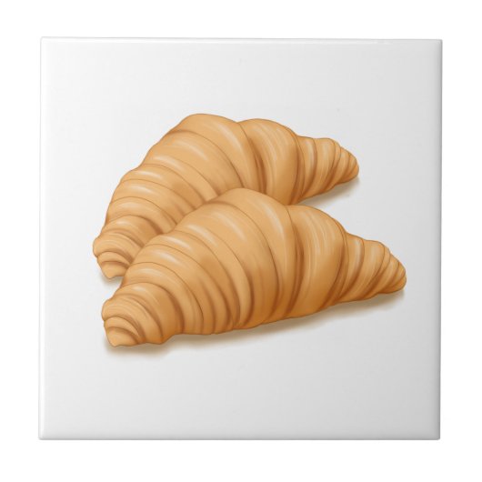 Uitgelekte Croissant Kitchen Decor Tegeltje (Voorkant)