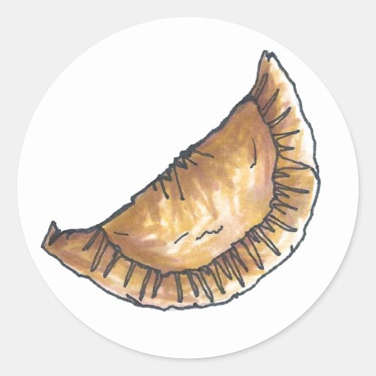 Uitgelekte Empanadas Cheese Pastry Latijns-Spaans Ronde Sticker (Voorkant)