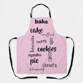 Uitgelekte goederen woorden roze keukenpron schort (Voorkant)