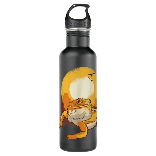 Uitgelijnd Dragon  Retro T Shirt Waterfles (Voorkant)