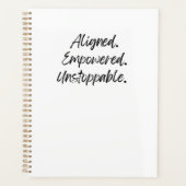 Uitgelijnd. Empowered. Onstuitbaar. Planner (Voorkant)