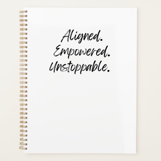 Uitgelijnd. Empowered. Onstuitbaar. Planner (Voorkant)