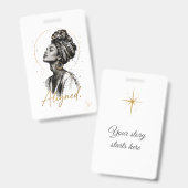 Uitgelijnd. Speciale Editie Badge | Boho Art (Voor- en achterkant)