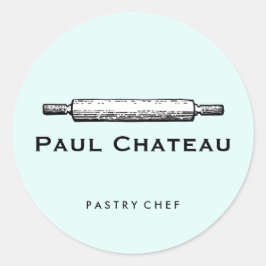 Uitgelijnde goederen Rollenbakkerij Bleek blauw Ronde Sticker