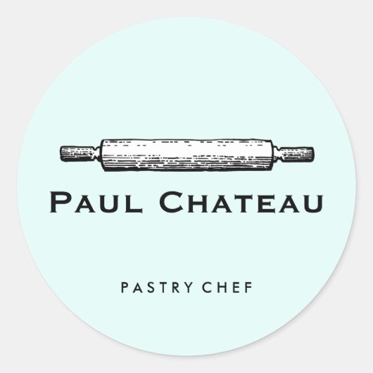 Uitgelijnde goederen Rollenbakkerij Bleek blauw Ronde Sticker (Voorkant)