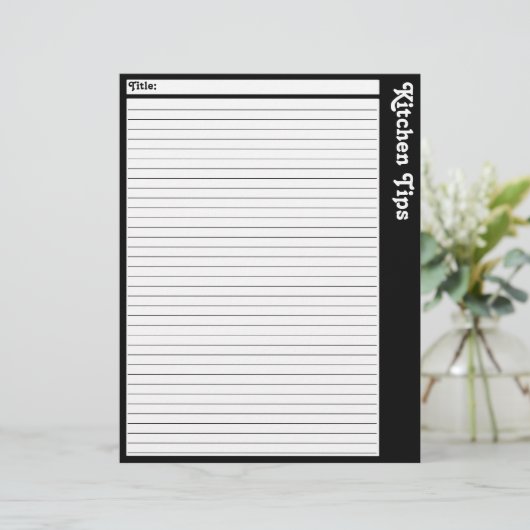 Uitgelijnde keukentips Pagina's (blanco) (Staand voorkant)