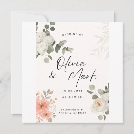 Uitgenodigd voor de Widding Kaart (Achterkant)