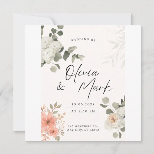 Uitgenodigd voor de Widding Kaart (Voorkant)