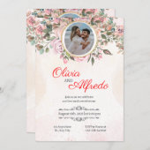 Uitgenodigd voor de Widding Kaart (Voorkant / Achterkant)