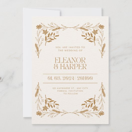 Uitgenodigd voor de Widding Kaart (Voorkant)