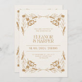 Uitgenodigd voor de Widding Kaart (Voorkant / Achterkant)