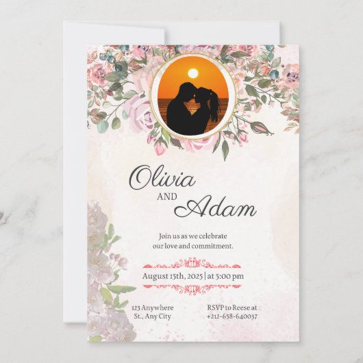 Uitgenodigd voor de Widding Kaart (Achterkant)