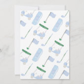 Uitgenodigde Eerste Verjaardag Par-tee Uitnodiging (Achterkant)