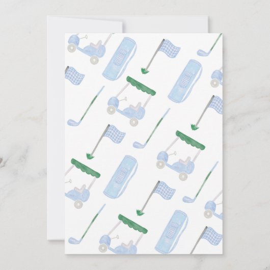 Uitgenodigde Eerste Verjaardag Par-tee Uitnodiging (Achterkant)