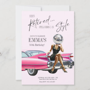 Uitgenodigde Roze Cadillac Aangepaste Uitnodiging