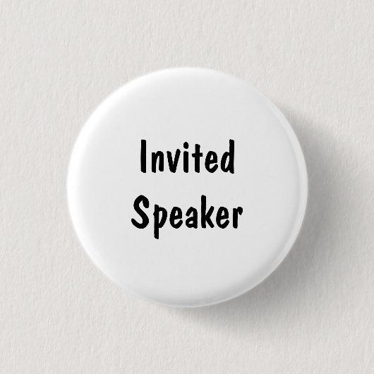 Uitgenodigde Spreker Ronde Button 3,2 Cm (Voorkant)