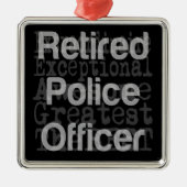 Uitgepensioneerde politieagent metalen ornament (Voorkant)