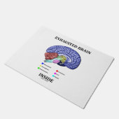 Uitgeput brein in Humor met anatomisch brein Deurmat (Schuin)