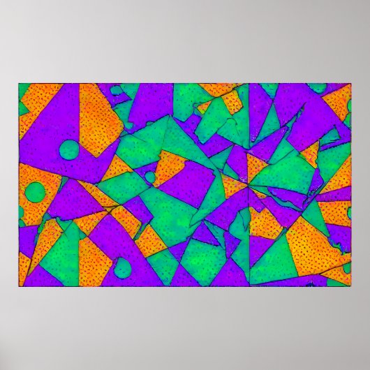 Uitgeput - Ken Gage Abstract Poster (Voorkant)