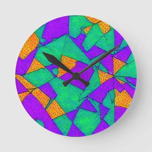 Uitgeput - Ken Gage Abstract Ronde Klok (Voorkant)