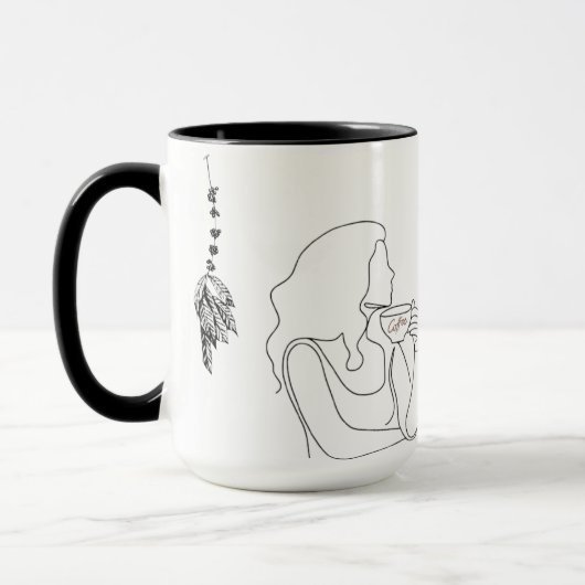 Uitgeput maar toch koffie mok (Links)