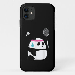 Uitgeputte badminton panda grappig schattig Case-Mate iPhone case