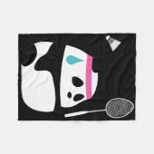 Uitgeputte Badminton Panda - Grappige Schattigee S Fleece Deken (Voorkant (Horizontaal))