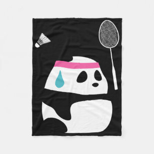 Uitgeputte Badminton Panda - Grappige Schattigee S Fleece Deken