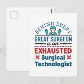 Uitgeputte Chirurgische Technoloog Grappige Scrub  Briefkaart (Voorkant / Achterkant)