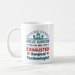 Uitgeputte Chirurgische Technoloog Grappige Scrub Koffiemok