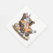 uitgeputte paashaas servet (Hoek)